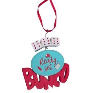 Hallmark Bunco Dice Game ORNAMENT Ready Set Bunco Gamble Gift